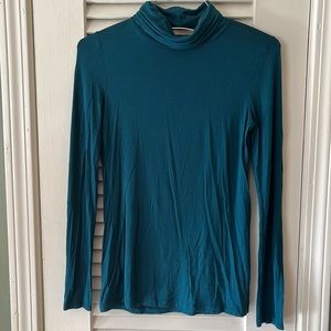 Lush Dark Turquoise Longsleeve Lightweight Turtleneck | Medium